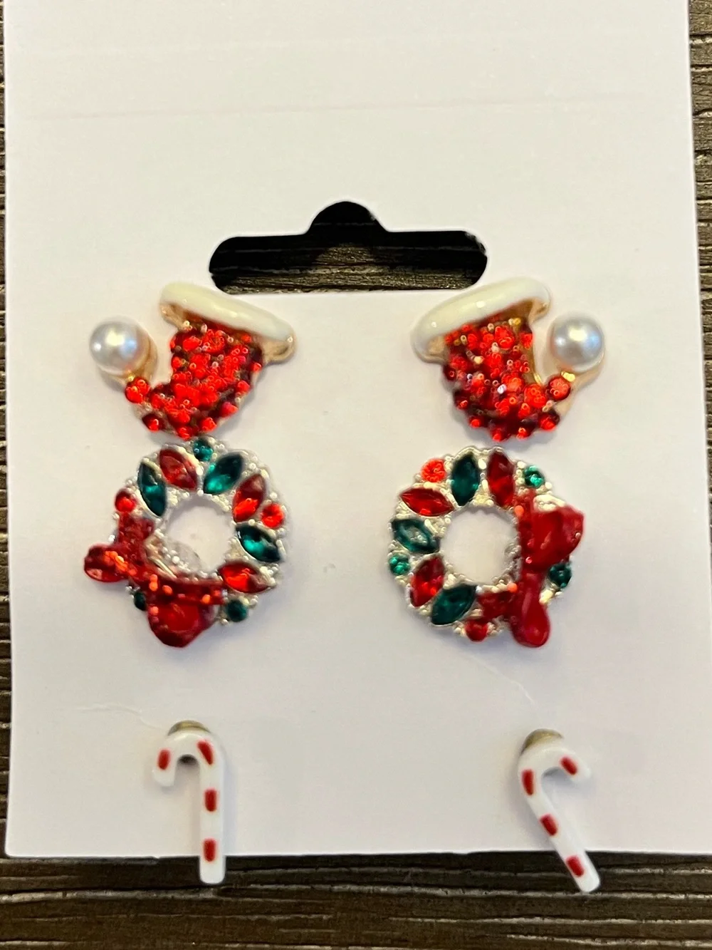 Christmas in July!- 3 Sets of Bejeweled Christmas Earrings